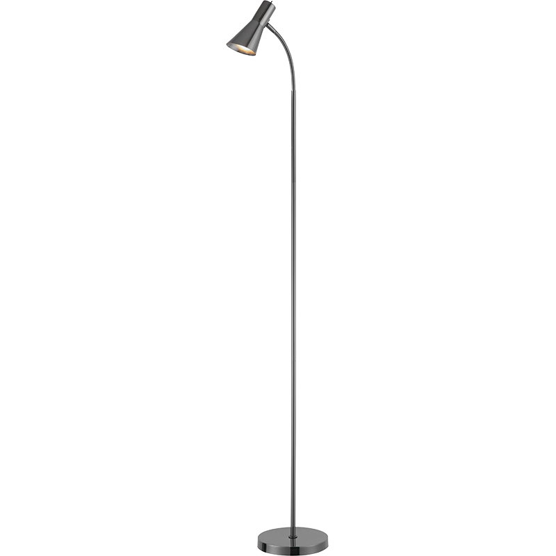 ERIK ضوء بسيط قائم بذاته Adusting Floor Light أسود كروم E14