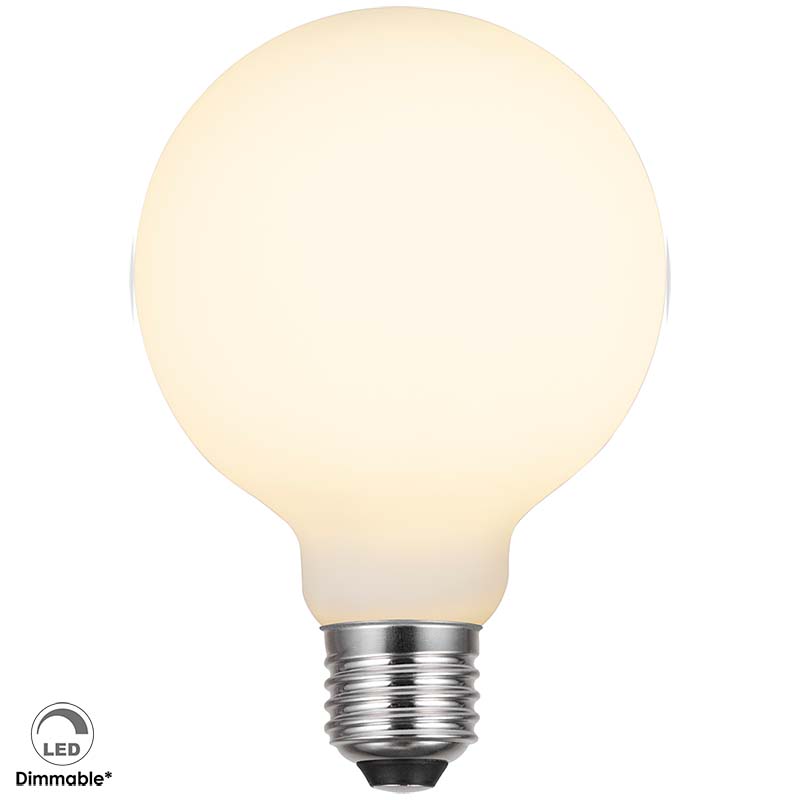 لمبة أوبال LED غير لامعة لمقبس E27 ، شكل G95 ، 230V ، 4W ، 400lm ، قابلة للتعتيم