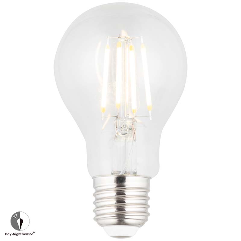 إضاءة مريحة وفعالة 230V E27 A60 LED 7W مصباح مستشعر ليلا ونهارا